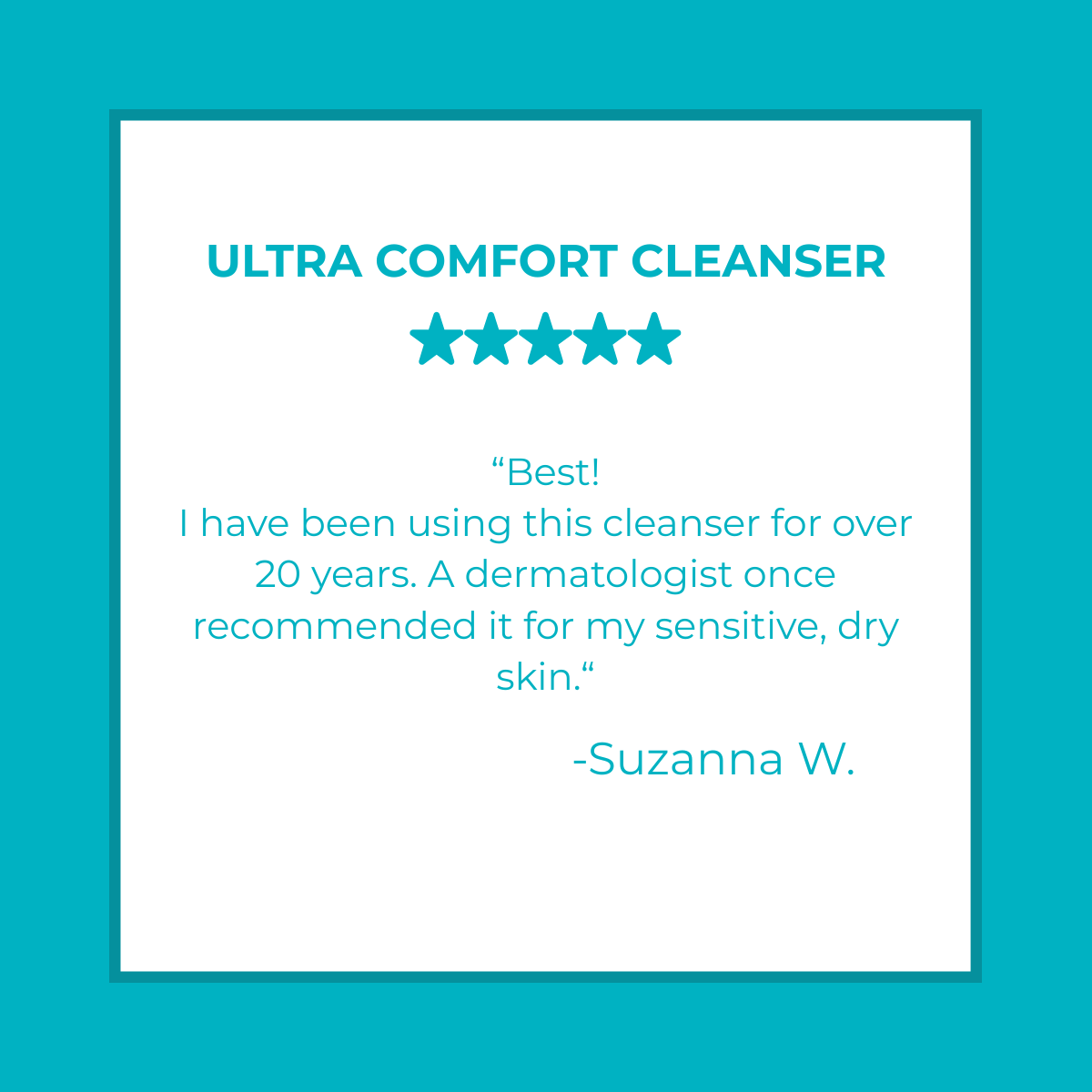 ultra comfort cleanser testimonial