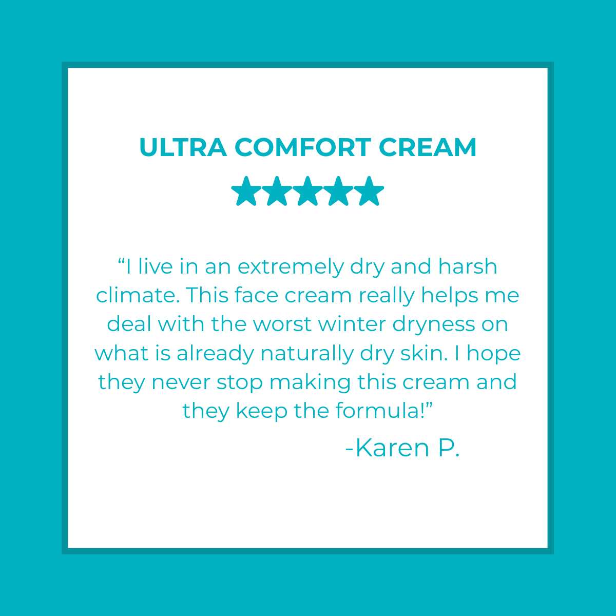 ultra comfort cream testimonial