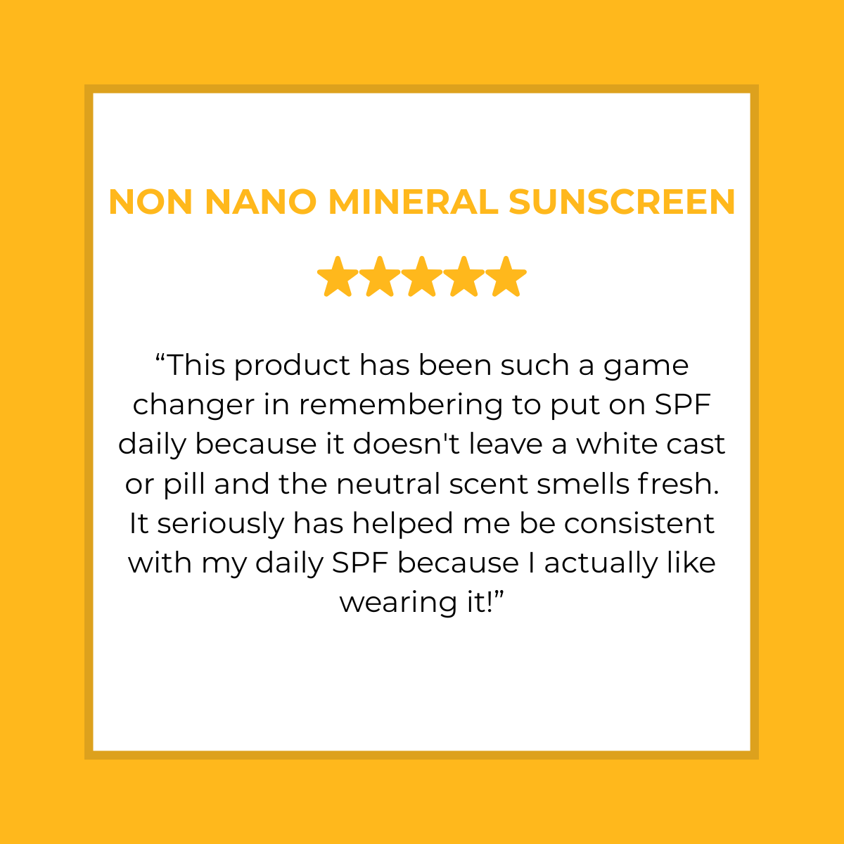 Non nano testimonial