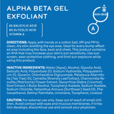 Alpha Beta Gel Exfoliant Ingredient Snapshot