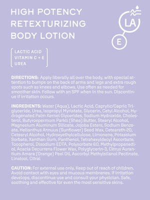 High Potency Retexturizing Body Lotion